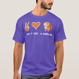 Camiseta Paz Amar Guiné Pigs Guiné Cute Pig Lover Guine