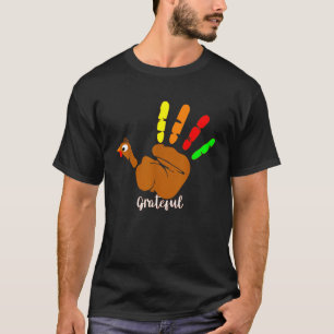 Camiseta Paz Ame - Sinal de Mão Turquia Grata por Graças