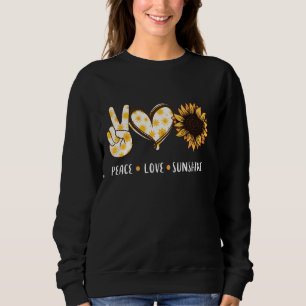 Camiseta Paz Ame Sunshine Sunflower Hippie Para Homens Mulh