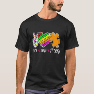 Camiseta Paz Amor 2ª Série Consciência do Autismo 100 Dias