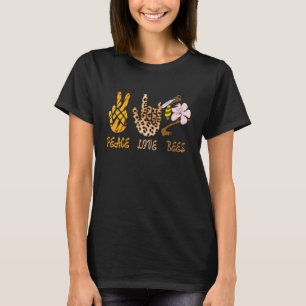 Camiseta Paz Amor Abelhas Apicultores Jardineiros Abelha