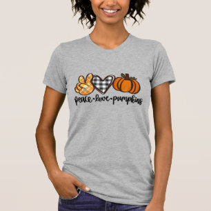 Camiseta Paz Amor Abóboras Feminino