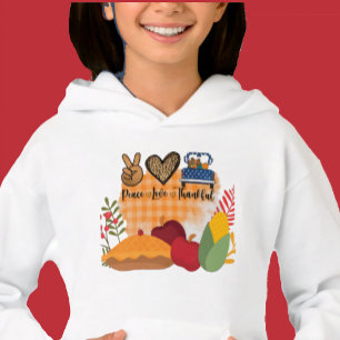 Camiseta Paz Amor Ação de Graças Queda e Ação de Graças