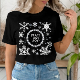 Camiseta Paz Amor Alegria Natal Festivo