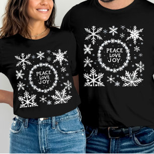 Camiseta Paz Amor Alegria Natal Festivo