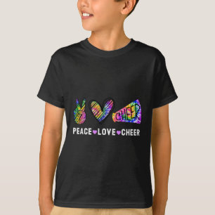Camiseta Paz Amor Alegria Tie Dye Cheerleading Para Cheerle