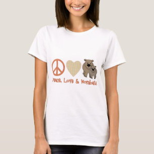 Camiseta Paz, Amor &amp; Wombats
