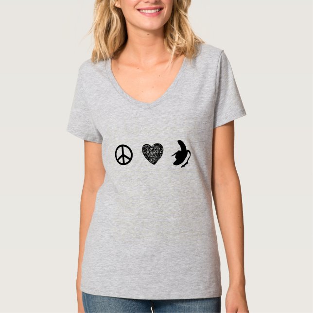 Camiseta Paz, amor… Banana! (Frente)