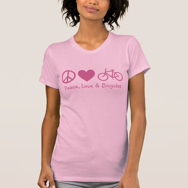 Camiseta Paz, Amor & Bicicletas (Frente)