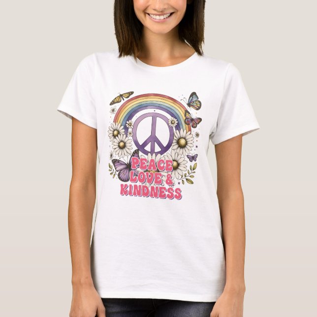 Camiseta Paz amor bondade (Frente)
