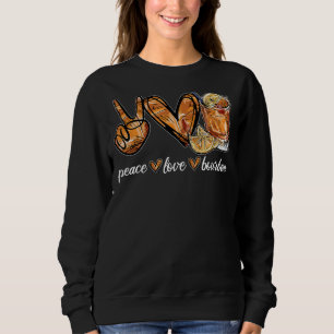 Camiseta Paz Amor Bourbon Sinal de Mão de Paz Hippie Wine