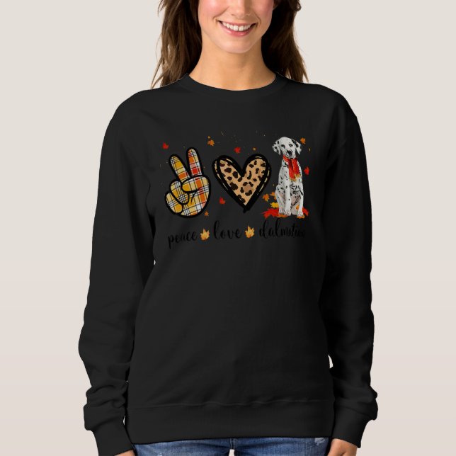 Camiseta Paz Amor Cachecol Dalmata Leopardo Outono Outono D (Frente)