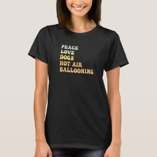 Camiseta Paz Amor Cachorros Balonismo Retrô