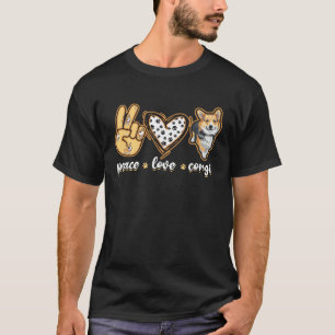 Camiseta Paz Amor Corgi corgi galês