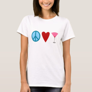 Camiseta Paz, Amor, Cosmopolita