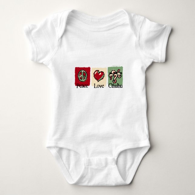 Camiseta Paz. Amor. Cthulhu. (Frente)