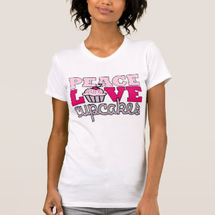 Camiseta Paz, amor & cupcakes!