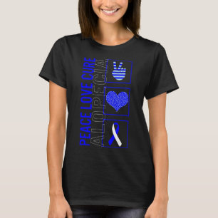 Camiseta Paz Amor Cura Alopecia Sensibilização Guerreiro de