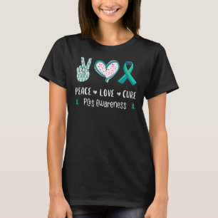 Camiseta Paz Amor Cura Consciência Homens Mulheres Crianças