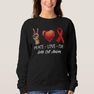 Camiseta Paz Amor Cura Cura Células Doentes Homens Mulheres