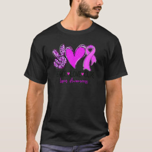 Camiseta Paz Amor Cura Cura Leopardo Sunflower Consciência