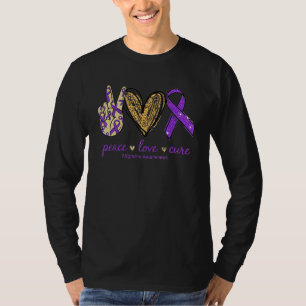 Camiseta Paz Amor Cura Enxaqueca Consciência