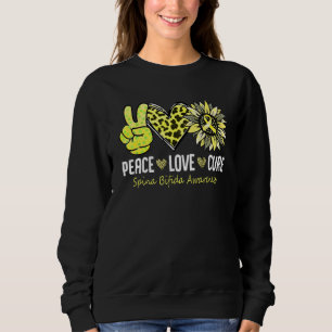 Camiseta Paz Amor Cura Espinha Bífida Conscientização Cute