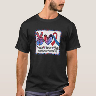 Camiseta Paz Amor Cura Fibrose Pulmonar Sensibilização Warr
