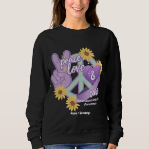 Camiseta Paz Amor Curto Artrite Reumatoide Sensibilização