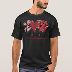 Camiseta Paz Amor Curto Cura Leopardo Sunflower Aneurysmo A