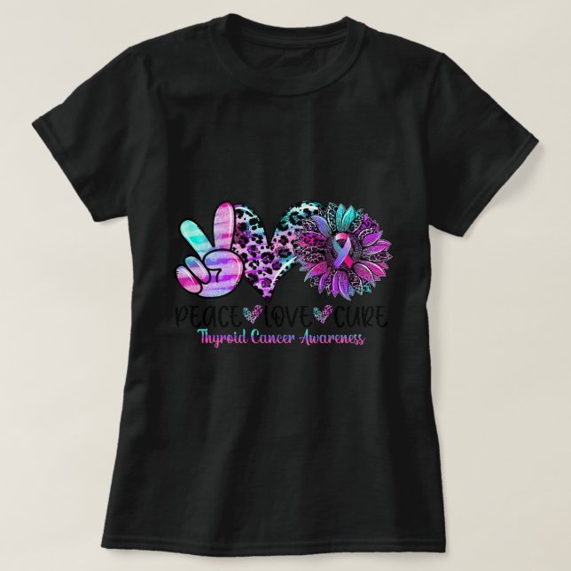 Camiseta Paz Amor Curto Girassol Rupa Rosa Fita Tyro (Frente do Design)