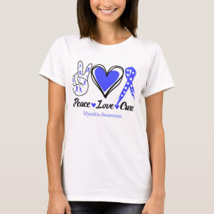 Camiseta Paz Amor Curto Mídia Consciência