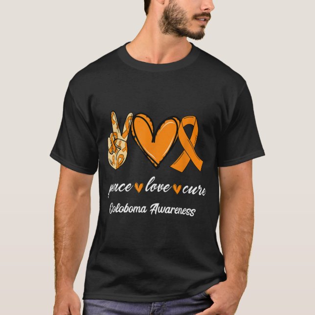 Camiseta Paz Amor Curva Fita Laranja Fita Coloboma Consciên (Frente)