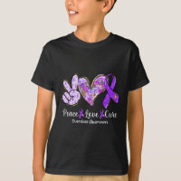 Paz Amor Curva Friso Roxo Sensibilização para a So