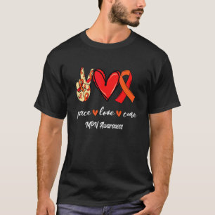 Camiseta Paz Amor Curva Neoplasias Mieloproliferativas Com