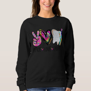 Camiseta Paz Amor Dentes Dentes Dentesusteira Dentista Vida