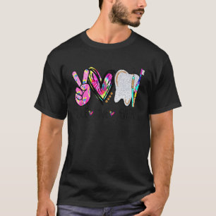 Camiseta Paz Amor Dentes Dentes Dentesusteira Dentista Vida