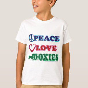 Camiseta Paz-Amor-Doxies- Dachsund