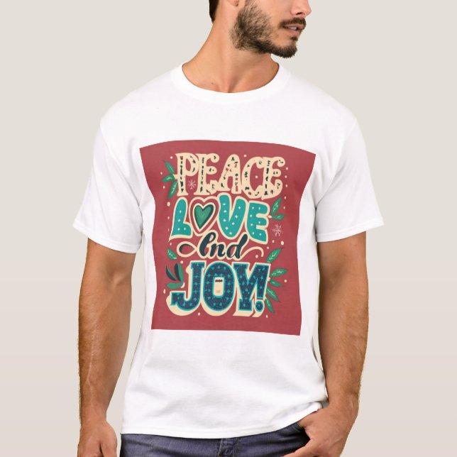 Camiseta Paz, amor e alegria (Frente)