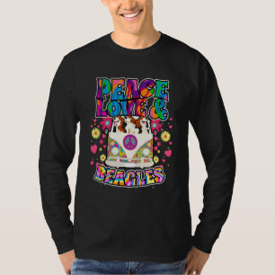Camiseta Paz Amor E Beagles Hippie Beatnik