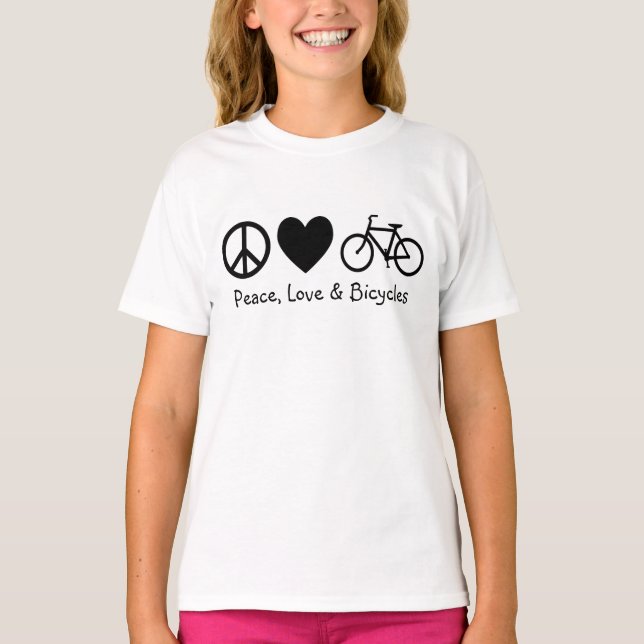 Camiseta Paz, Amor e Bicicletas (Frente)