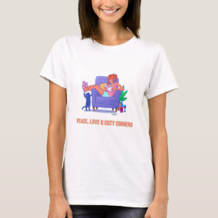 Camiseta Paz, Amor e Cantos Aconchegantes Casa Estética Aco