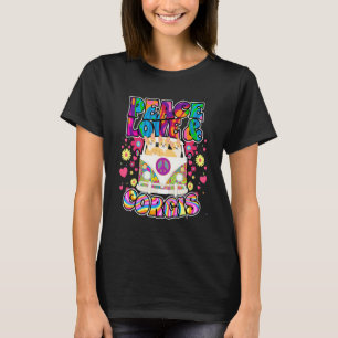 Camiseta Paz Amor E Corgis Galeses Hippie Beatnik Corgi D