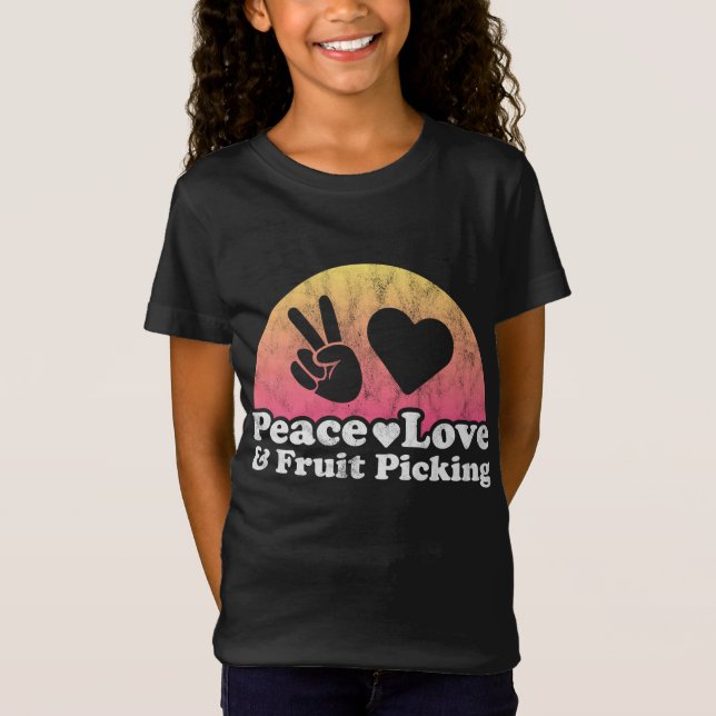 Camiseta Paz, amor e Fruta (Frente)