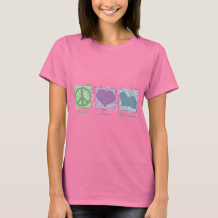 Camiseta Paz, amor, e Havanese Pastel