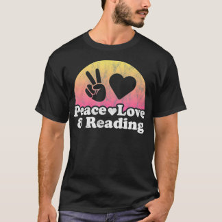 Camiseta Paz, Amor e Leitura