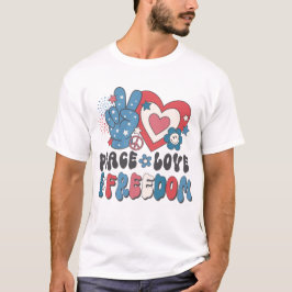 Camiseta Paz, amor e liberdade