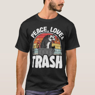 Camiseta Paz, Amor e Lixeira Engraçada Lata-Lata-Lata