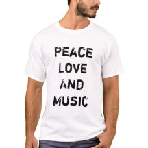 Camiseta Paz Amor e Música
