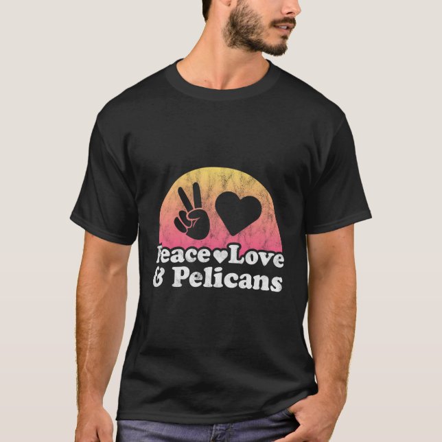 Camiseta Paz, Amor E Pelicanos (Frente)